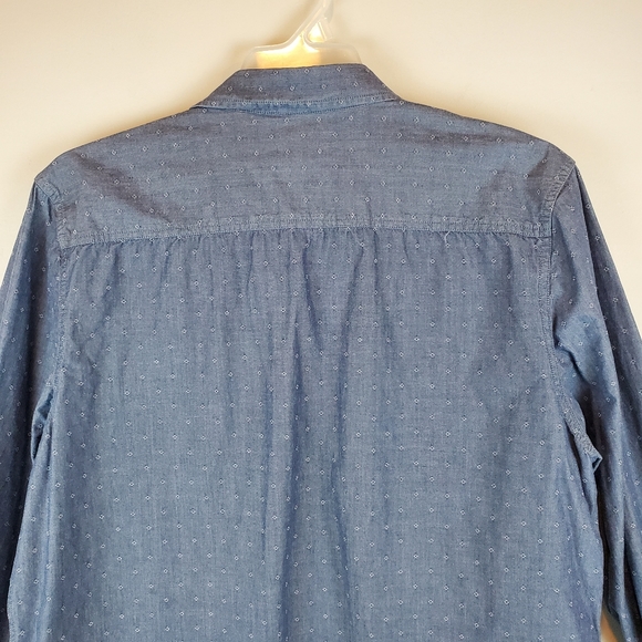 Forever 21 Men Classic Fit Petite Floral Grid Dot Button Up Shirt XL Mens - Picture 7 of 13